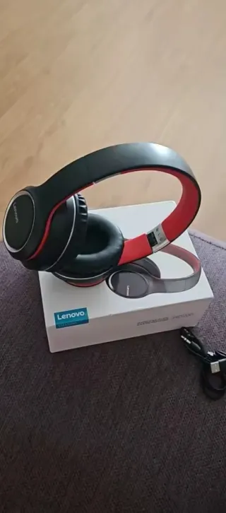 Lenovo HD200 Auriculares Inalámbricos Negros y Roj