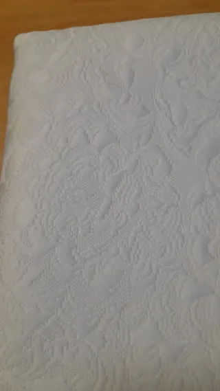 Scampolo Tessuto Jacquard Damascato Bianco