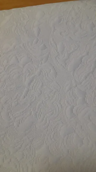 Scampolo Tessuto Jacquard Damascato Bianco