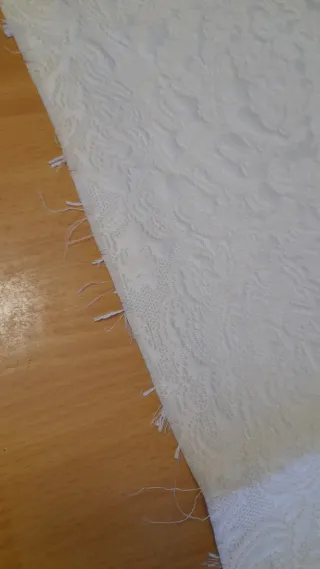 Scampolo Tessuto Jacquard Damascato Bianco