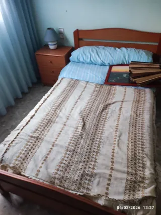 Cama, Mesita Noche, Colchón, Lámpara