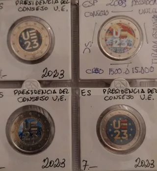 4 Monedas 2€ España Presidencia Consejo UE 2023