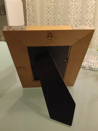 Marco de fotos madera esquinas aluminio