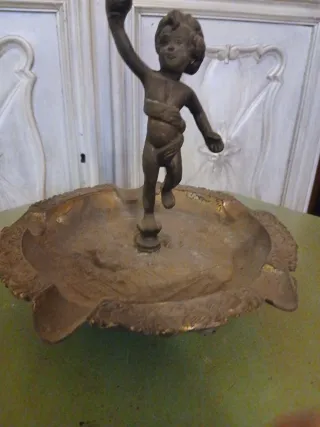 Scultura vintage bambino bronzo