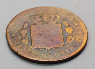 Moneda 5 céntimos Alfonso XII 1878