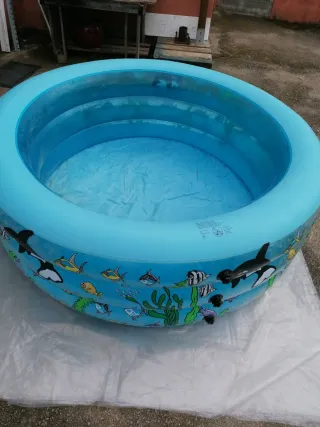 Piscina hinchable infantil con peces