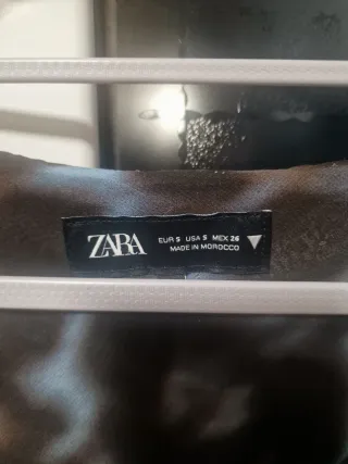 Vestido Zara gasa estampado S