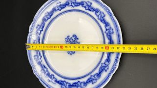 Piatto Cauldon Staffordshire Blu 23cm