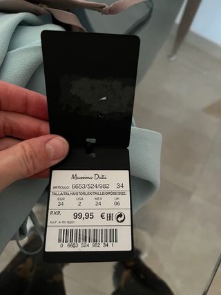 Mono Massimo Dutti Talla S Verde Agua