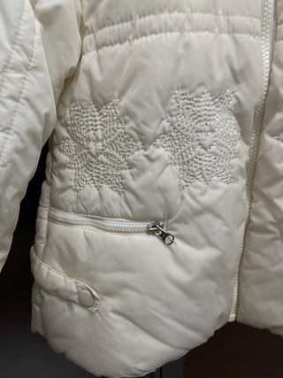 Piumino bambina imbottito color panna