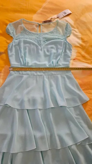 Vestito Rinascimento verde acqua marina taglia XS