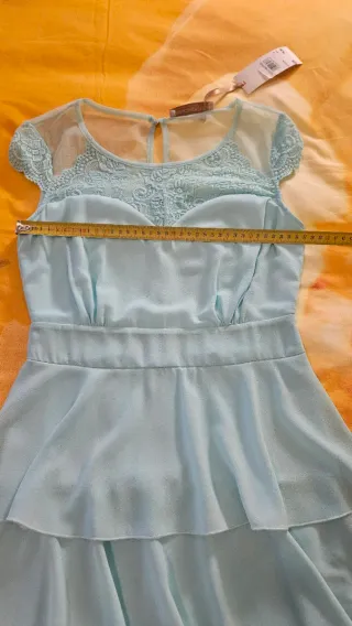 Vestito Rinascimento verde acqua marina taglia XS