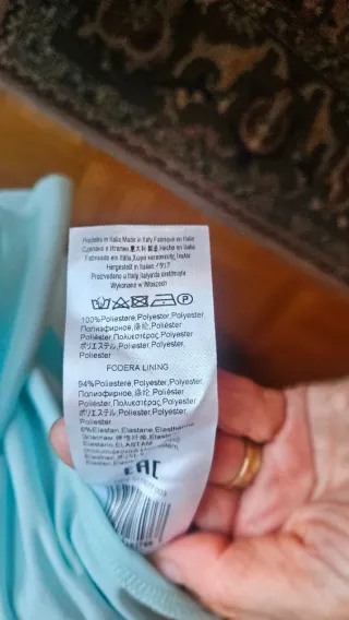 Vestito Rinascimento verde acqua marina taglia XS