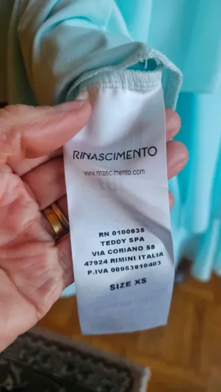 Vestito Rinascimento verde acqua marina taglia XS