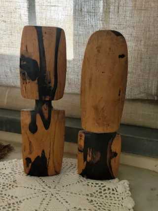 Coppia statue ebano africane