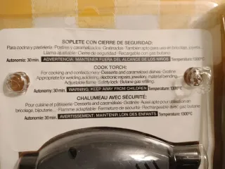 Soplete de cocina Iris y gas azul Clipper .