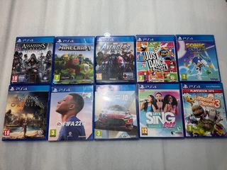Lote 10 Juegos PS4 (Action, Music, Racing)