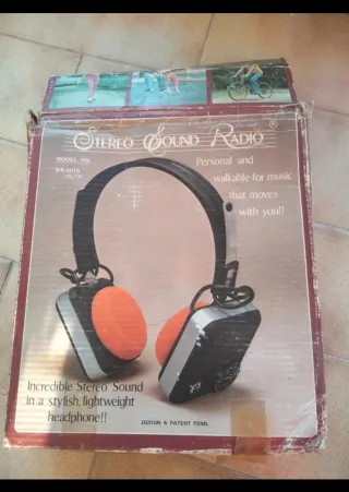 Auriculares vintage con radio (para coleccionista)