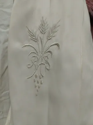 Vestido antiguo comunión encaje hecho a mano con