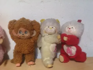 Muñecos peluche Monchichi Virkiki antiguos
