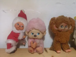 Muñecos peluche Monchichi Virkiki antiguos