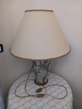 Paralume beige e marrone vintage in ceramica come.