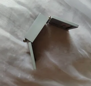 Portarretratos triple plata con reloj