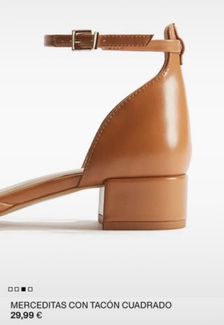 Merceditas H&M Tacon Cuadrado Marrones