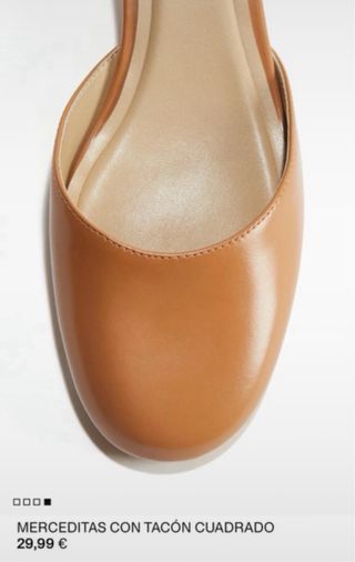 Merceditas H&M Tacon Cuadrado Marrones