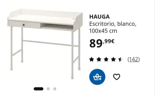 Escritorio Blanco Ikea 100x75x45