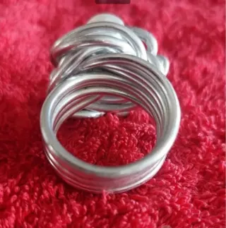 Anello Argento Filo Perla