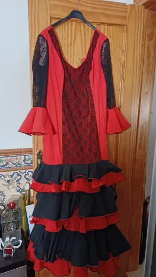 Vestido Flamenca Rojo y Negro