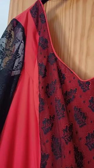 Vestido Flamenca Rojo y Negro