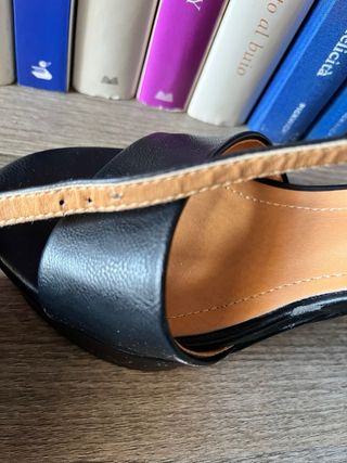 Scarpe FirST LADY con tacco e plateau nere