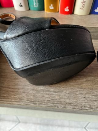 Scarpe FirST LADY con tacco e plateau nere