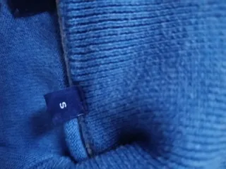 Chaqueta de cremallera azul hombre