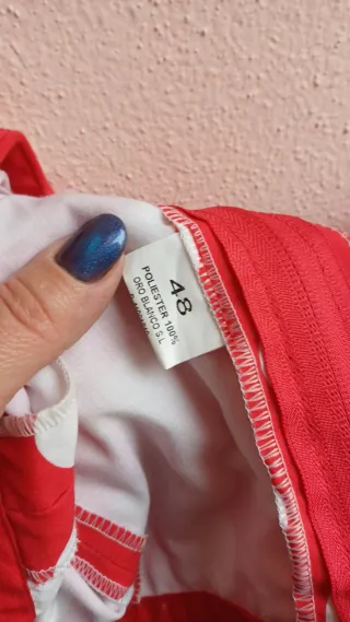 Traje Flamenca Rojo Lunares Blancos