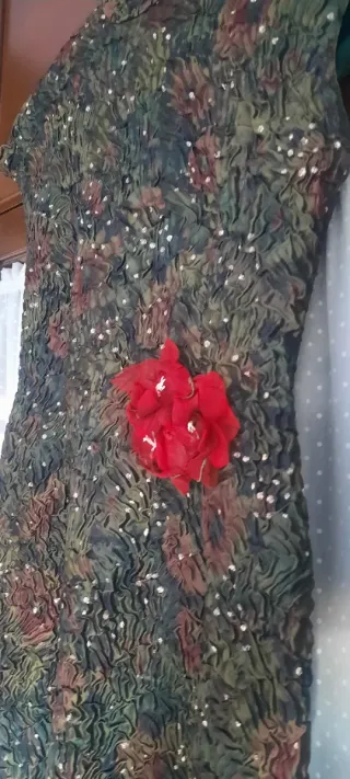 Vestido fiesta corto tejido elástico