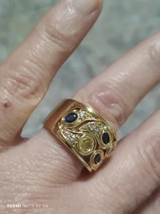 Anillo Oro Circonitas Talla 18