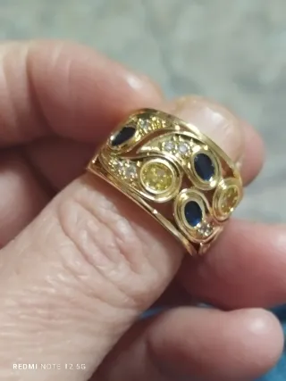 Anillo Oro Circonitas Talla 18