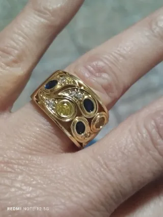 Anillo Oro Circonitas Talla 18