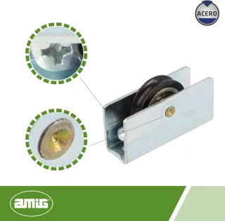 Rodamiento Ventana Corredera - 2 unidades - Tamaño 41 x 20 mm