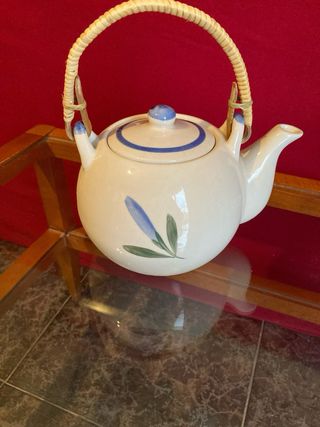 Conjunto de té porcelana China flores azules