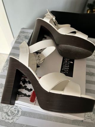 Sandali Lora Ferres bianchi tacco donna