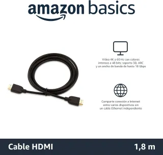 Amazon Basics Cable HDMI 4K de 1.8 m