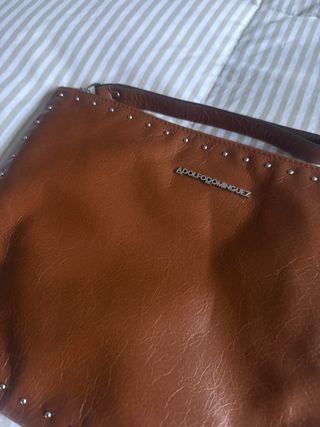 Bolso de mano Adolfo Dominguez piel marrón