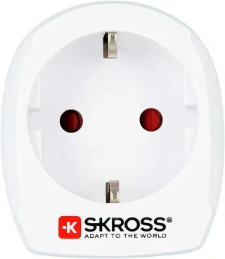 Skross 1.500201-E adaptador de enchufe eléctrico Tipo C (Europlug) Blanco