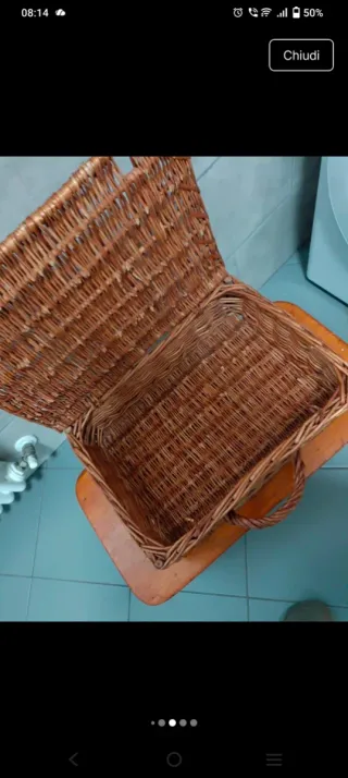 Cesto Valigetta in Vimini