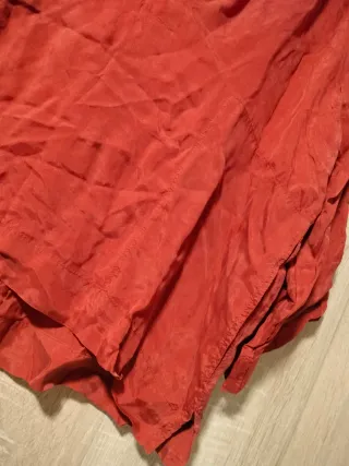 Blusa bohemia naranja hippie ancha