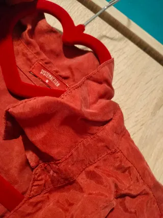 Blusa bohemia naranja hippie ancha